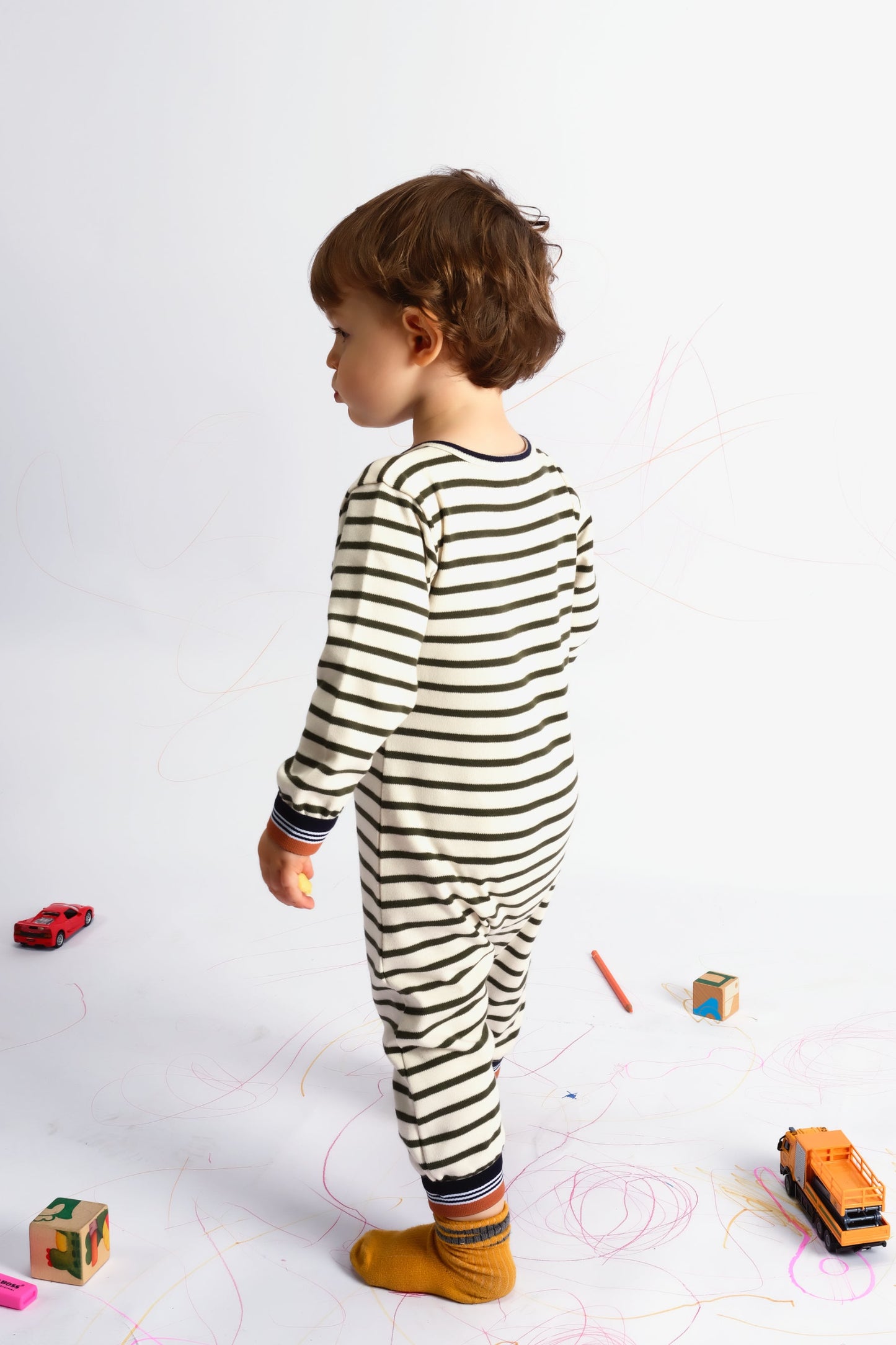 JUMPSUIT Laureano Green Stripes