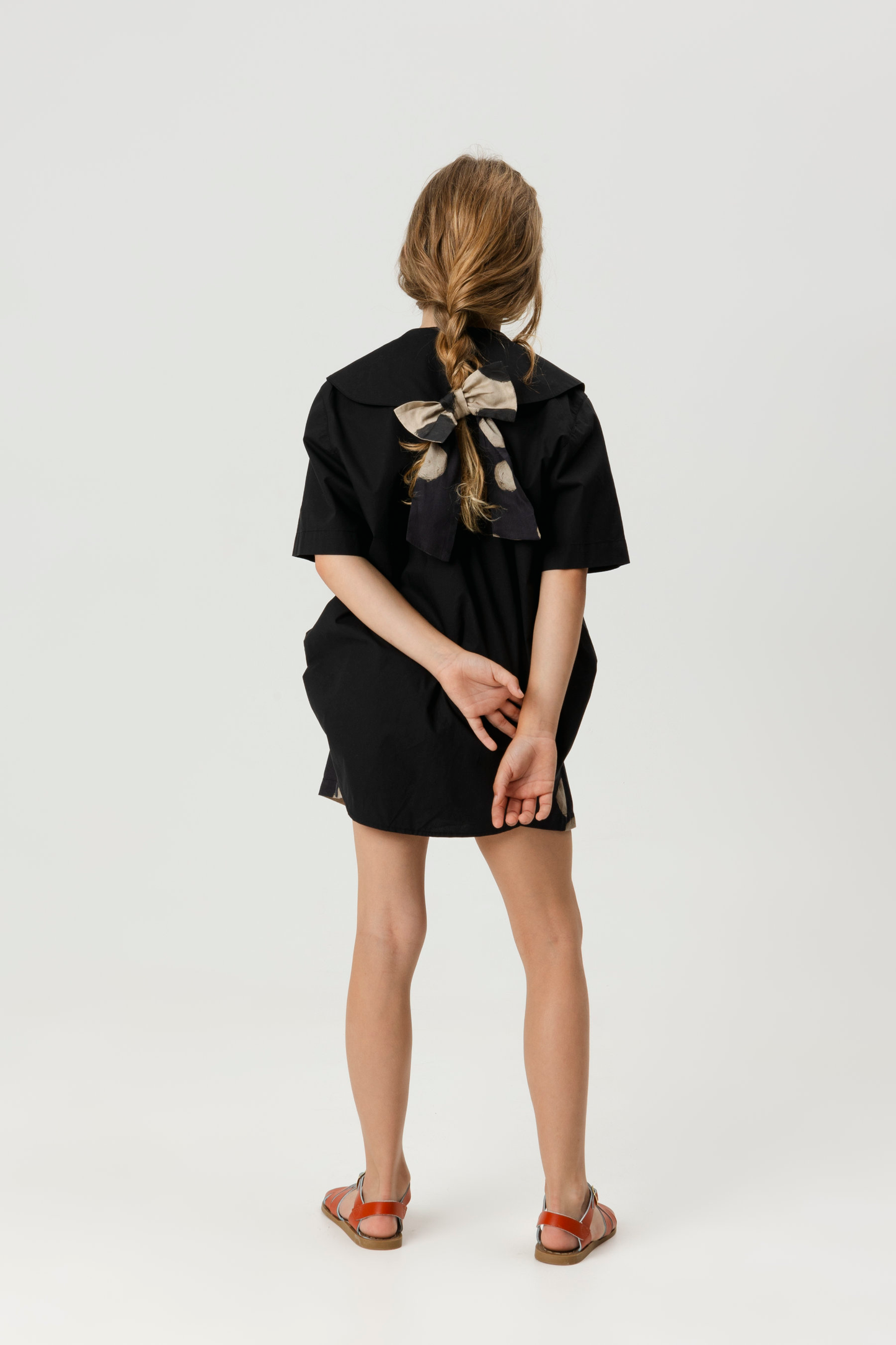 HAIR BOW Alda Polka Black