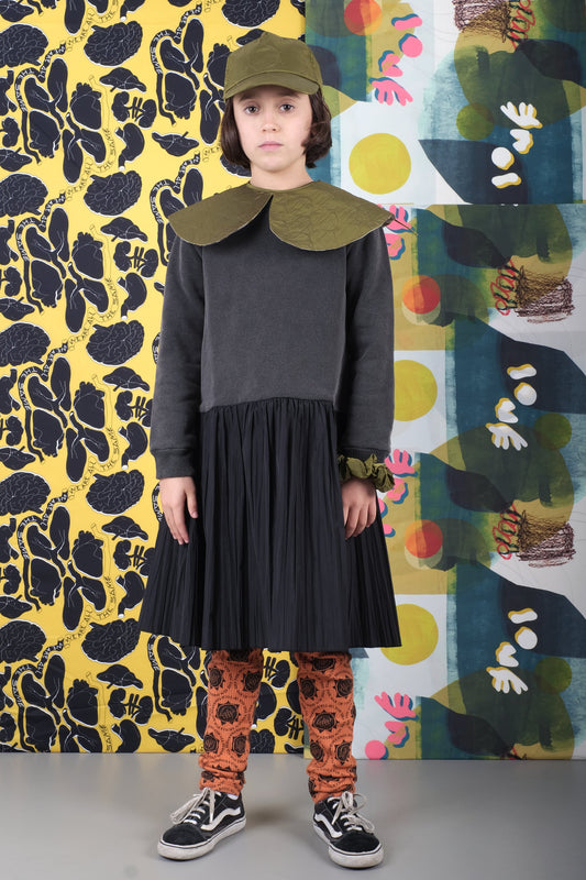 COLLAR Josefa Green Padded Flowers