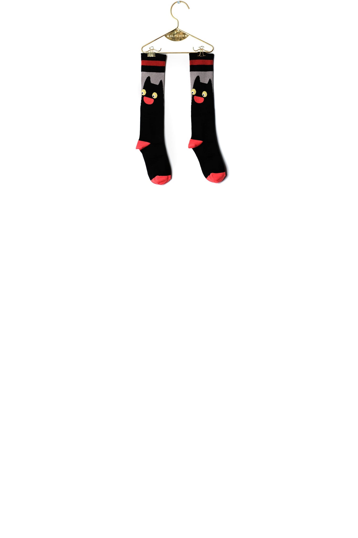 SOCKS Long Socks Cat Black