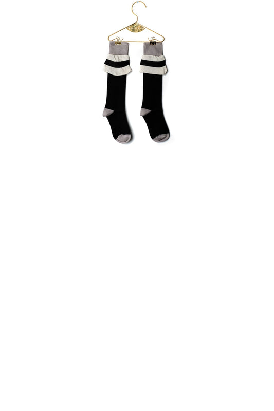 SOCKS Long Socks Frill Black