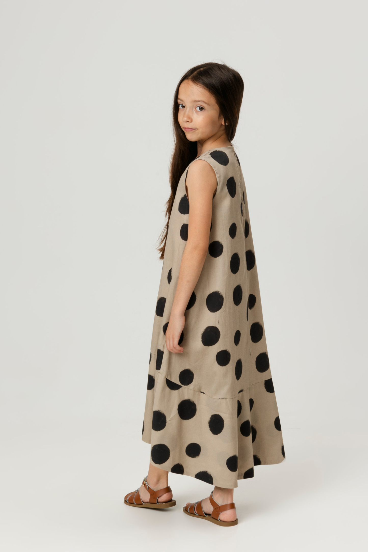 DRESS Laura Polka Mocha