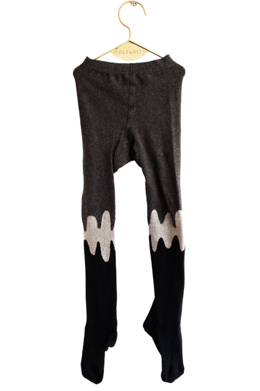 TIGHTS Mountains Black Grey